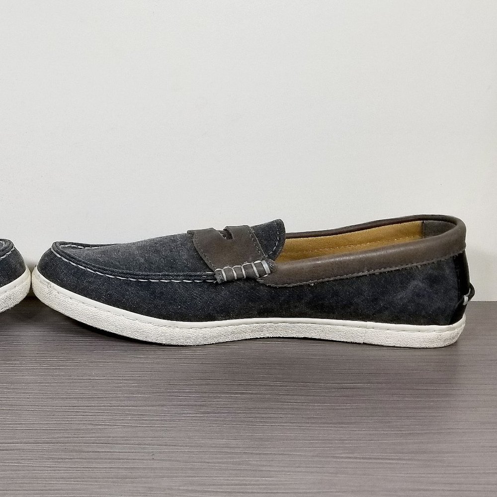 Cole Haan Pinch Weekender Loafers, Gray & Brown Canvas & Leather Mens Size 9.5 M - Picture 8 of 12